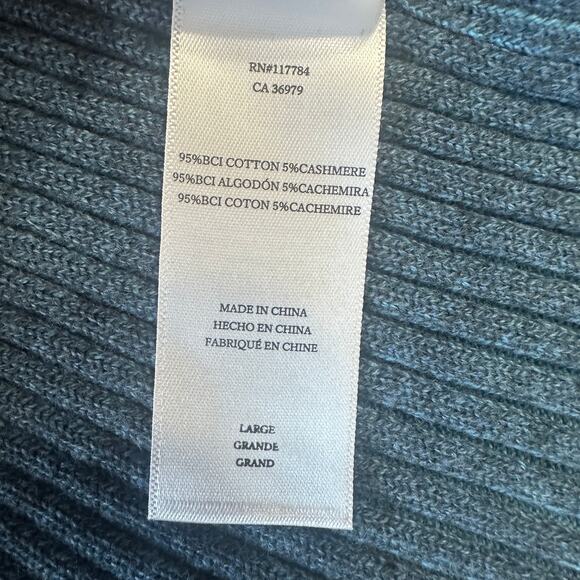 Rails Genesis Blue Sweater Dress, Cotton Cashmere, Cut-Out Back, size Large - Picture 9 of 9